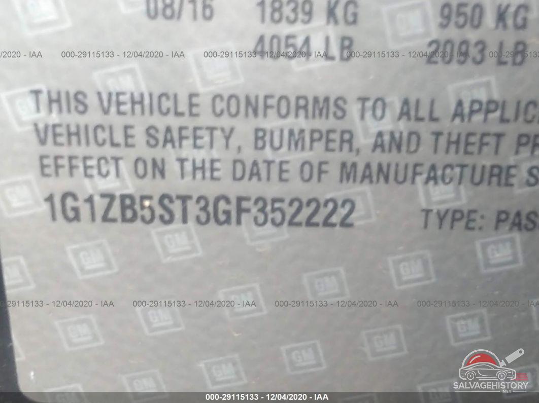 1G1ZB5ST3GF352222 2016 CHEVROLET MALIBU photo no. 9