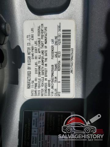 JNKCV54E75M405448 2005 INFINITI G35 photo no. 12