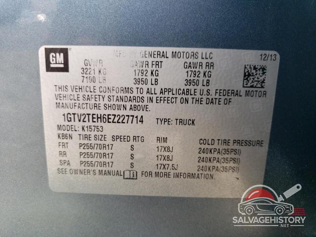 1GTV2TEH6EZ227714 2014 GMC SIERRA photo no. 12