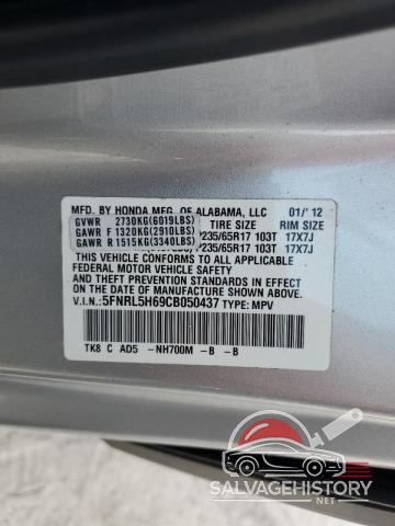 5FNRL5H69CB050437 2012 HONDA All Models photo no. 14