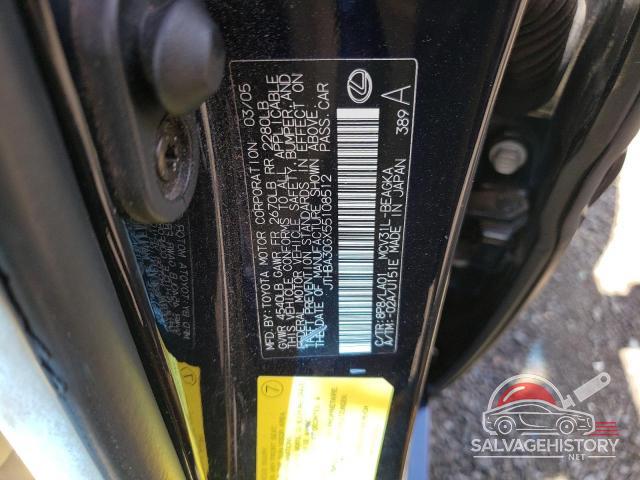 JTHBA30GX55108512 2005 LEXUS ES330 photo no. 12