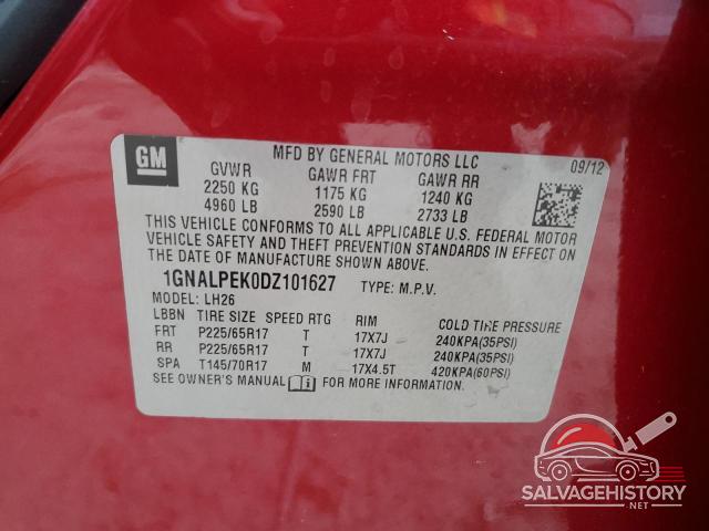 1GNALPEK0DZ101627 2013 CHEVROLET EQUINOX photo no. 13