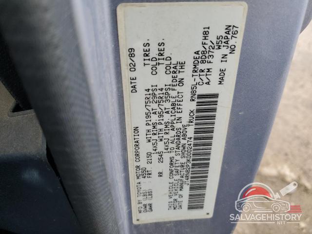 JT4RN82P3K0002474 1989 TOYOTA ALL OTHER photo no. 12