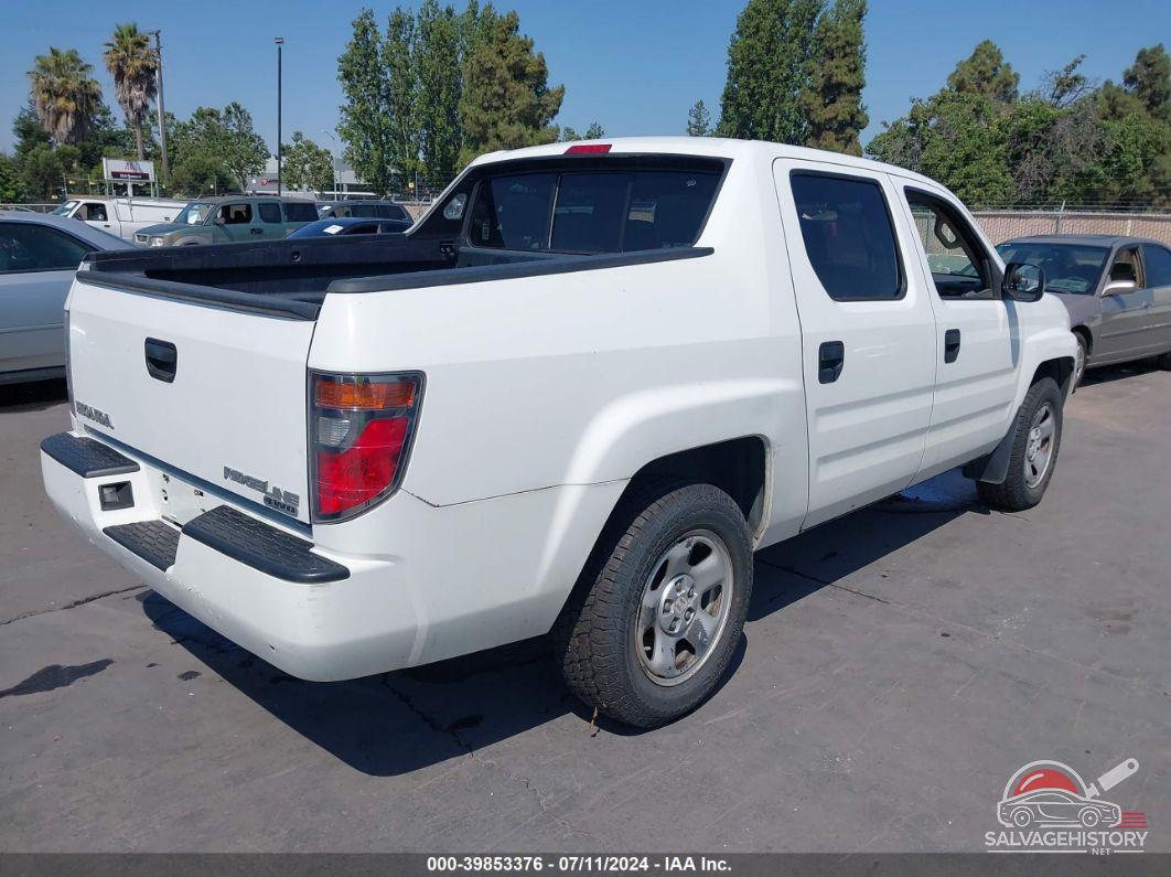 2HJYK16217H528725 2007 HONDA RIDGELINE photo no. 4