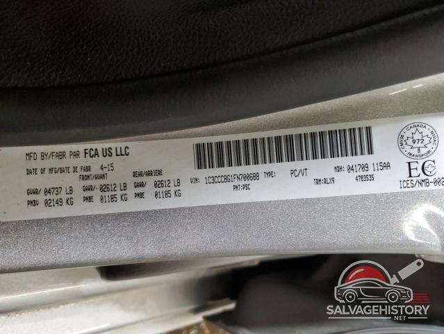1C3CCCBG1FN700688 2015 CHRYSLER 200 photo no. 12