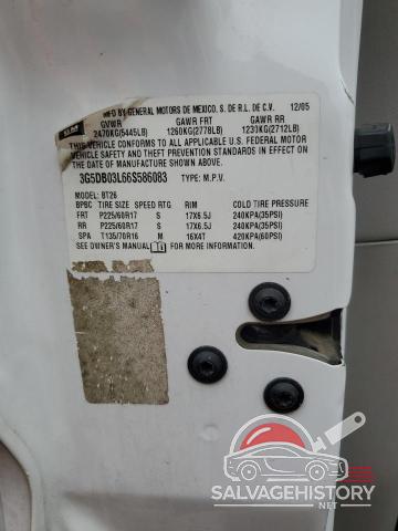 3G5DB03L66S586083 2006 BUICK RENDEZVOUS photo no. 14
