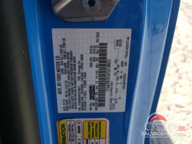 1FA6P8TH5H5218851 2017 FORD ALL Models photo no. 12