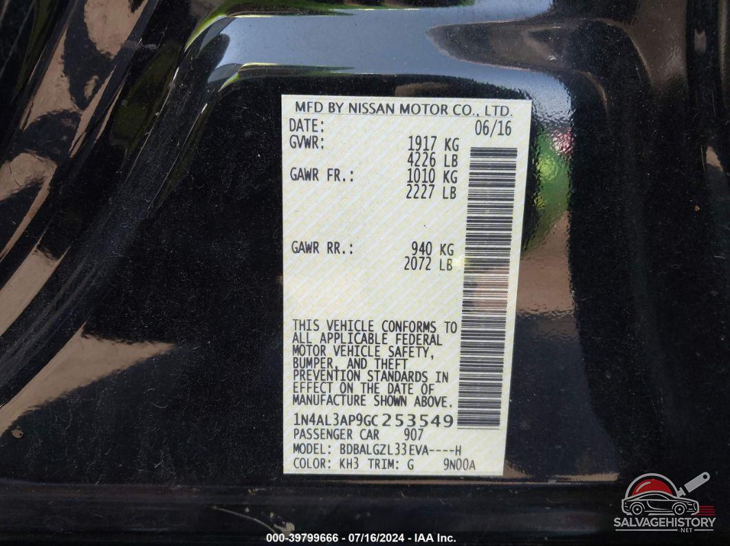 1N4AL3AP9GC253549 2016 NISSAN ALTIMA photo no. 9
