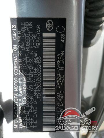 JTDKN3DU3D0352455 2013 TOYOTA PRIUS photo no. 13