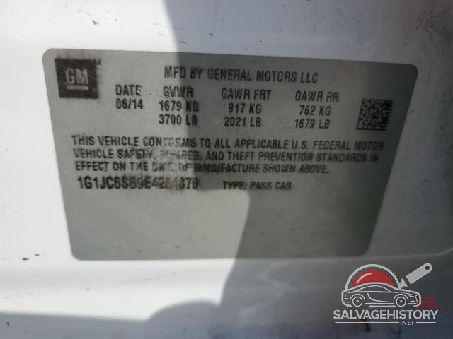 1G1JC6SB9E4234370 2014 CHEVROLET SONIC photo no. 12
