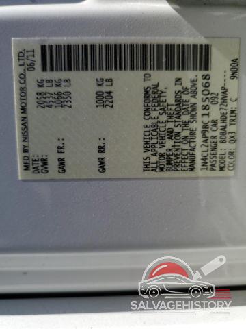 1N4CL2AP9BC185068 2011 NISSAN ALTIMA photo no. 12