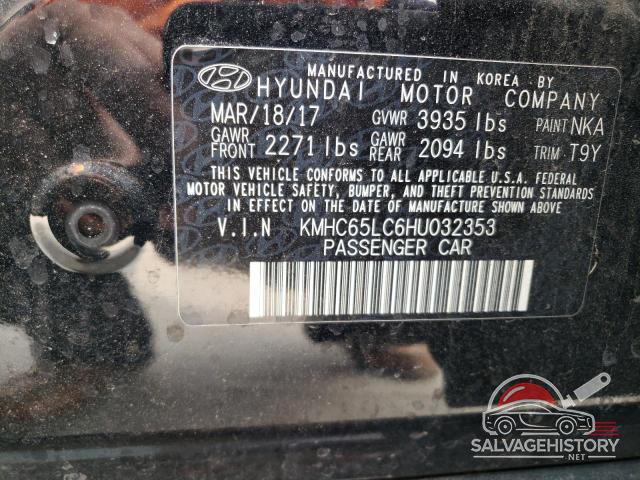 KMHC65LC6HU032353 2017 HYUNDAI IONIQ photo no. 12
