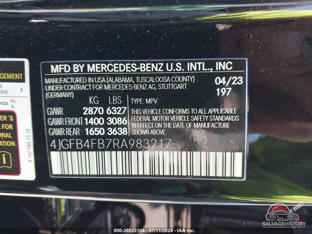 4JGFB4FB7RA983217 2024 MERCEDES-BENZ GLE 350 photo no. 9