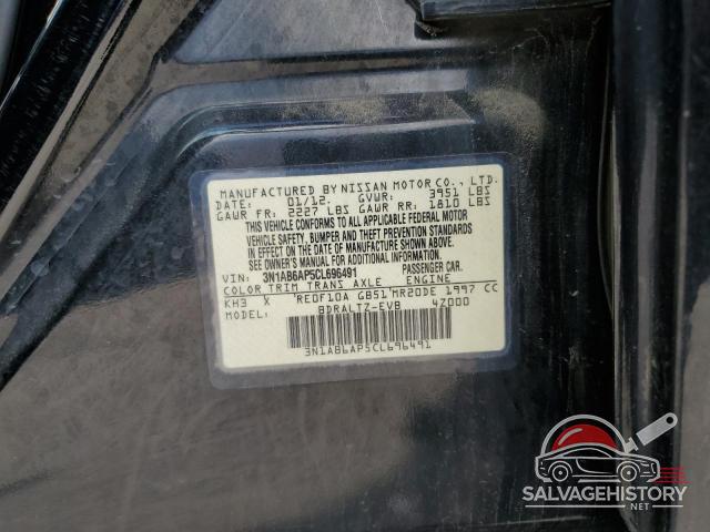 3N1AB6AP5CL696491 2012 NISSAN SENTRA photo no. 12
