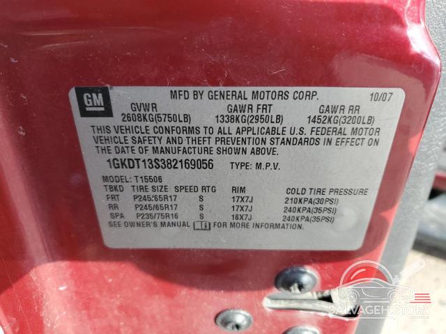1GKDT13S382169056 2008 GMC ENVOY photo no. 12