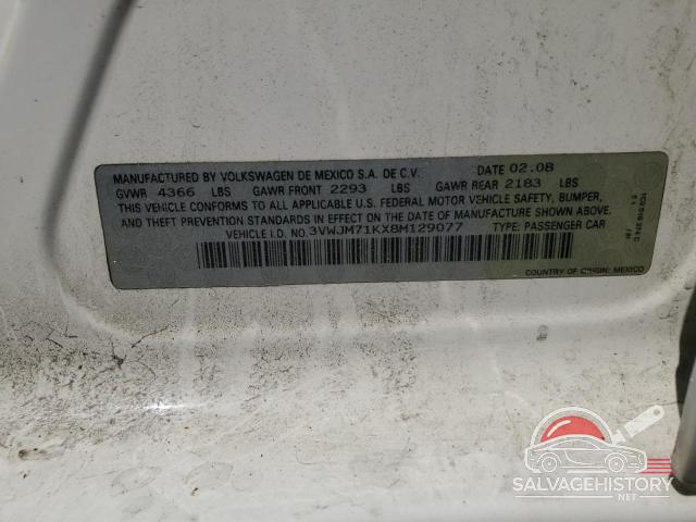 3VWJM71KX8M129077 2008 VOLKSWAGEN JETTA photo no. 12