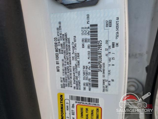 3FA6P0LU6JR129825 2018 FORD FUSION photo no. 12