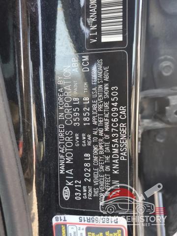 KNADM5A37C6094503 2012 KIA RIO photo no. 12