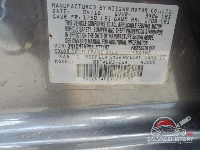 3N1CN7AP8JL877197 2018 NISSAN VERSA photo no. 13