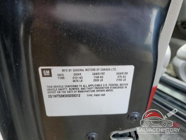 2G1WT58K569209312 2006 CHEVROLET IMPALA photo no. 12