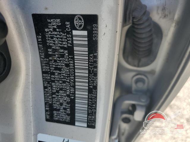 4T1BF1FK8CU598871 2012 TOYOTA CAMRY photo no. 12