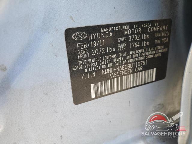 KMHDH4AE0BU110761 2011 HYUNDAI ELANTRA photo no. 12