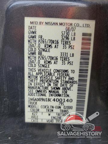 1N6AD09U18C400140 2008 NISSAN FRONTIER photo no. 13