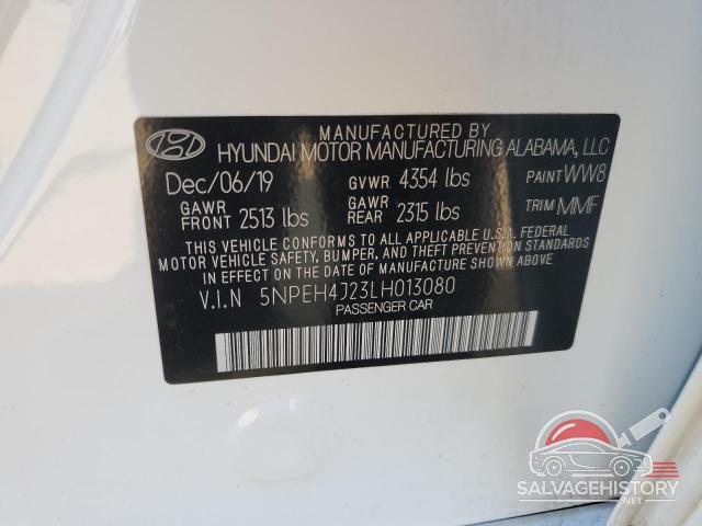 5NPEH4J23LH013080 2020 HYUNDAI SONATA photo no. 12