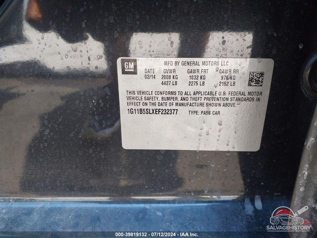 1G11B5SLXEF232377 2014 CHEVROLET MALIBU photo no. 9