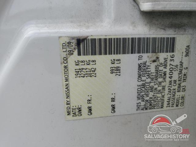 1N4AL2AP2AN400736 2010 NISSAN ALTIMA photo no. 12