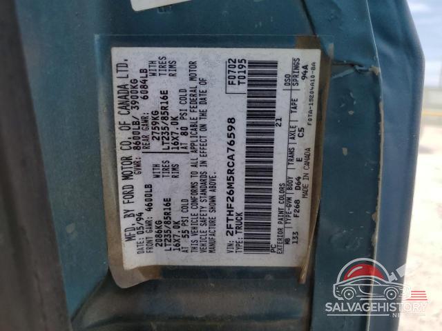 2FTHF26M5RCA76598 1994 FORD All Models photo no. 12