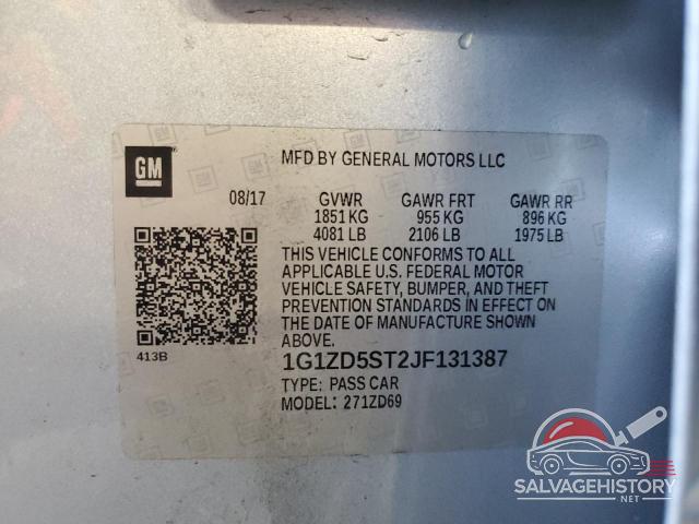 1G1ZD5ST2JF131387 2018 CHEVROLET MALIBU photo no. 12