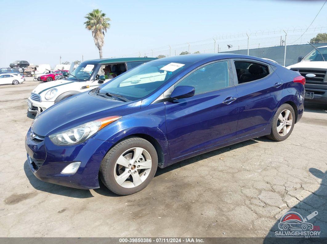5NPDH4AE3CH122385 2012 HYUNDAI ELANTRA photo no. 2