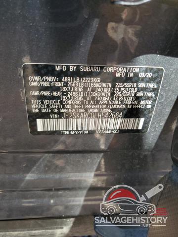 JF2SKARC0LH542664 2020 SUBARU FORESTER photo no. 12