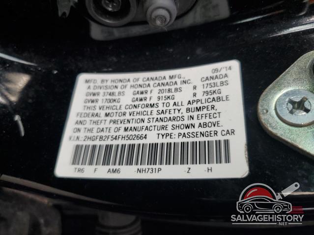 2HGFB2F54FH502664 2015 HONDA CIVIC photo no. 13
