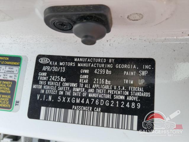 5XXGM4A76DG212489 2013 KIA OPTIMA photo no. 12