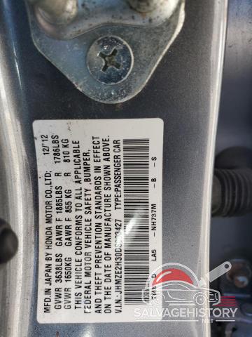 JHMZE2H30DS003427 2013 HONDA INSIGHT photo no. 13