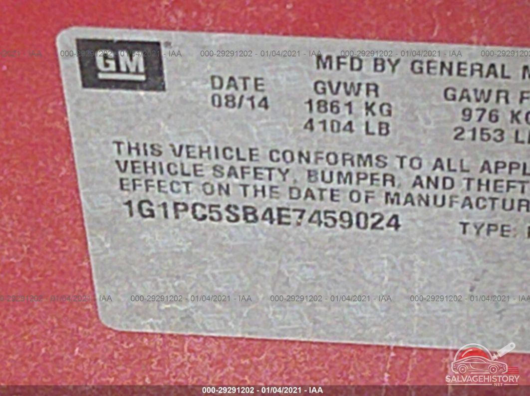 1G1PC5SB4E7459024 2014 CHEVROLET CRUZE photo no. 9