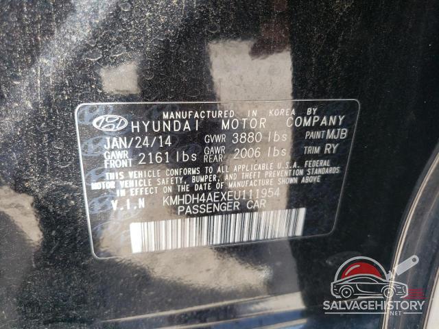 KMHDH4AEXEU111954 2014 HYUNDAI ELANTRA photo no. 13