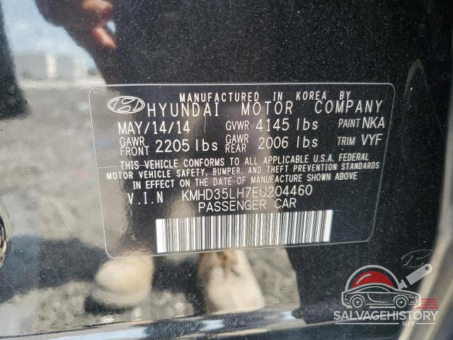 KMHD35LH7EU204460 2014 HYUNDAI ELANTRA photo no. 13