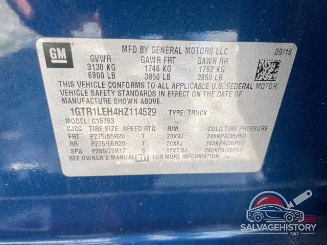 1GTR1LEH4HZ114529 2017 GMC SIERRA photo no. 10