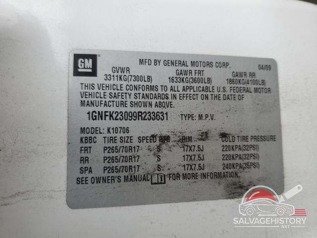 1GNFK23099R233631 2009 CHEVROLET TAHOE photo no. 13