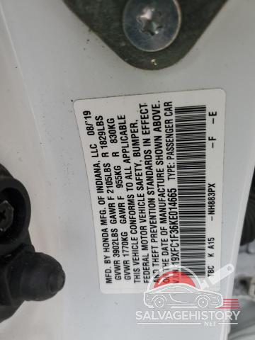 19XFC1F36KE014665 2019 HONDA CIVIC photo no. 13