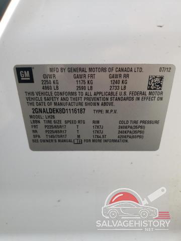 2GNALDEK8D1116187 2013 CHEVROLET EQUINOX photo no. 13