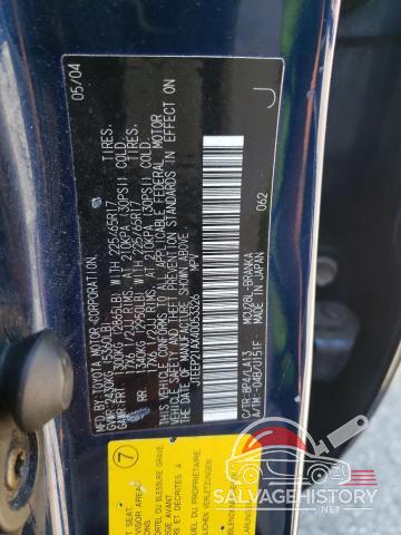 JTEEP21AX40053326 2004 TOYOTA HIGHLANDER photo no. 13