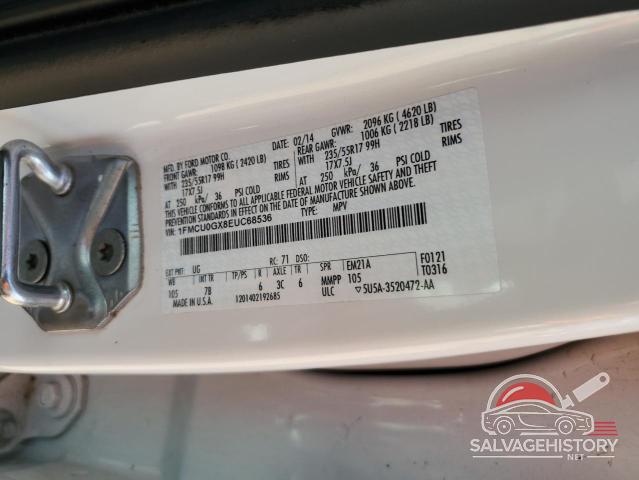 1FMCU0GX8EUC68536 2014 FORD ESCAPE photo no. 13