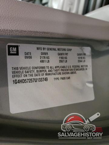 1G4HD57257U133749 2007 BUICK LUCERNE photo no. 12