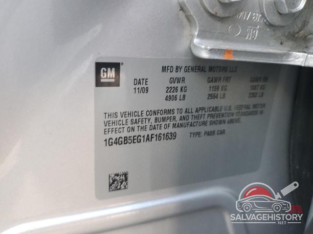 1G4GB5EG1AF161639 2010 BUICK LACROSSE photo no. 12