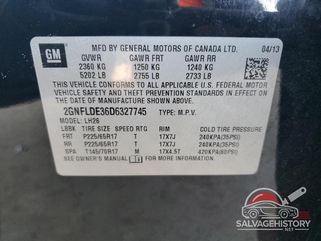 2GNFLDE36D6327745 2013 CHEVROLET EQUINOX photo no. 12