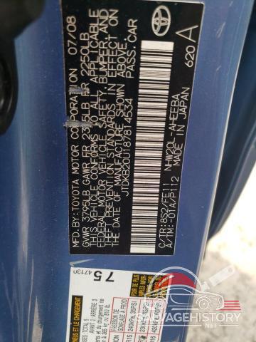 JTDKB20U187814534 2008 TOYOTA PRIUS photo no. 12